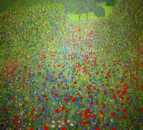 Poppy Field Gustav Klimt